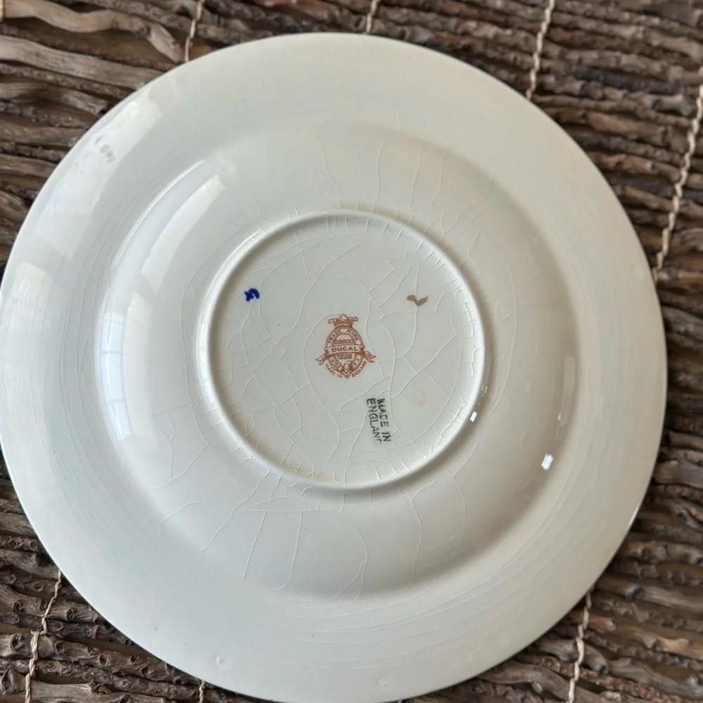 Vintage AGR Crown Ducal Porcelain Fruit Hand Painted Plate Made in England